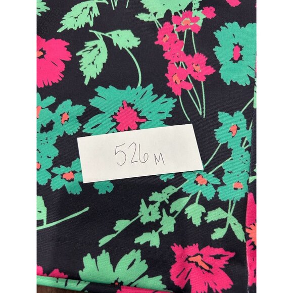 Alexia Admor NWT Floral Print Cap-Sleeve Dress Black Green Fuchsia Sz Large - Picture 10 of 10